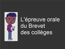 Galerie photo Présentation de l'épreuve orale du brevet